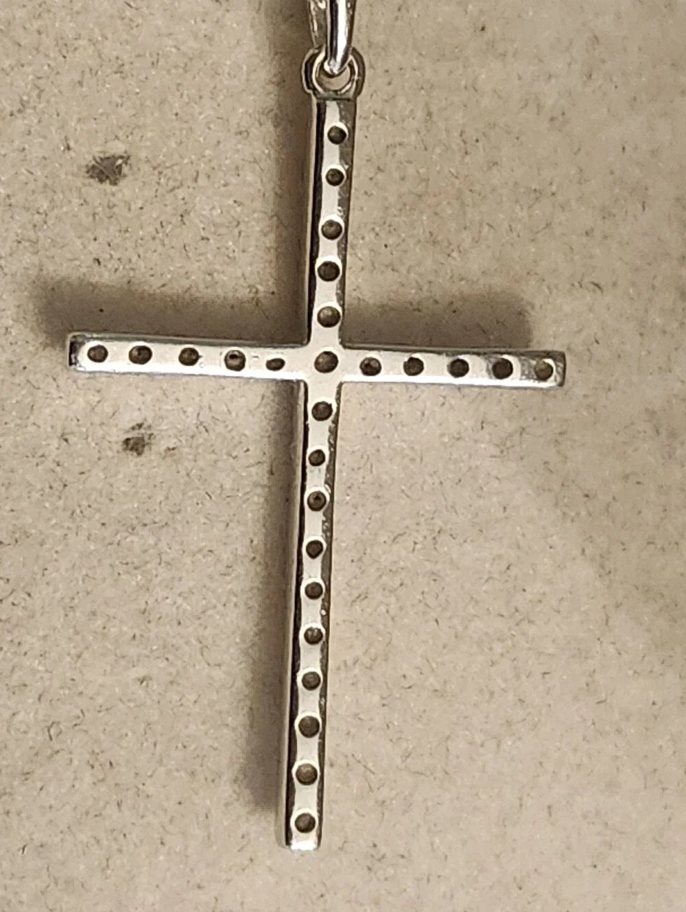 0.17CTW-0.26CTW Natural Diamond 14K White Gold Cross Pendant